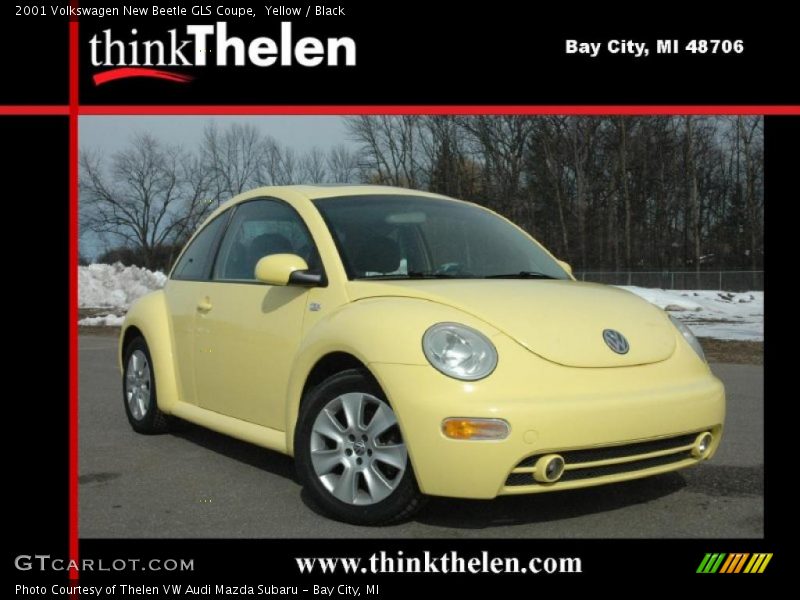 Yellow / Black 2001 Volkswagen New Beetle GLS Coupe