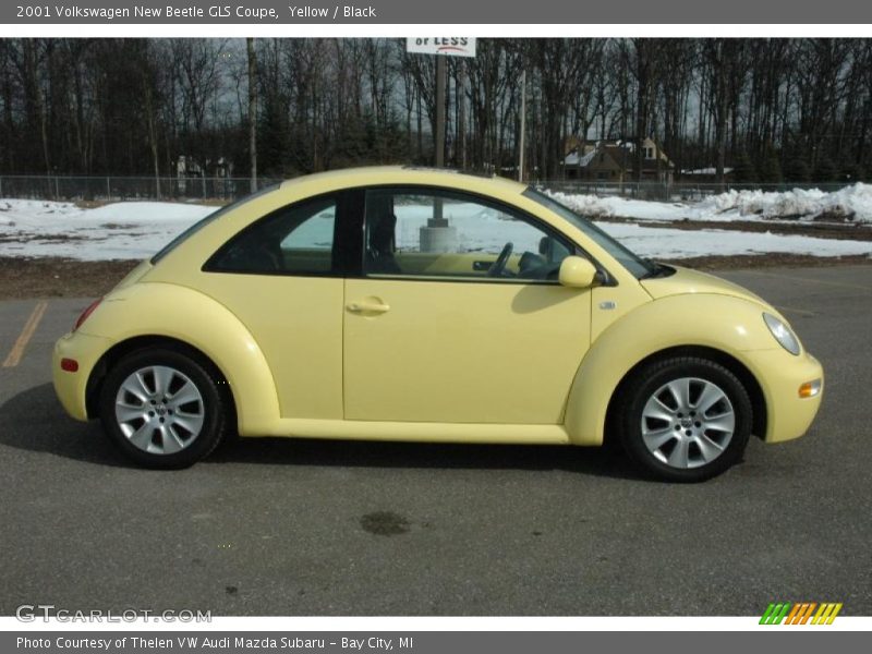 Yellow / Black 2001 Volkswagen New Beetle GLS Coupe