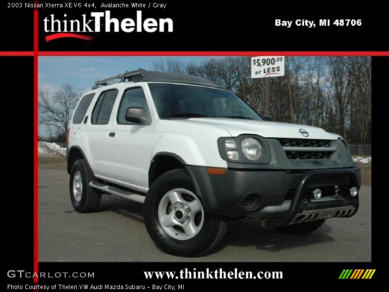 Avalanche White / Gray 2003 Nissan Xterra XE V6 4x4
