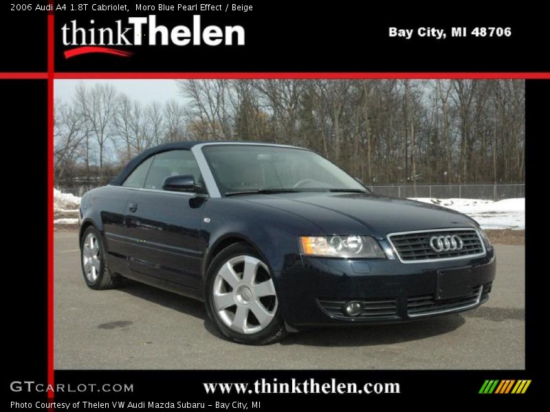 Moro Blue Pearl Effect / Beige 2006 Audi A4 1.8T Cabriolet