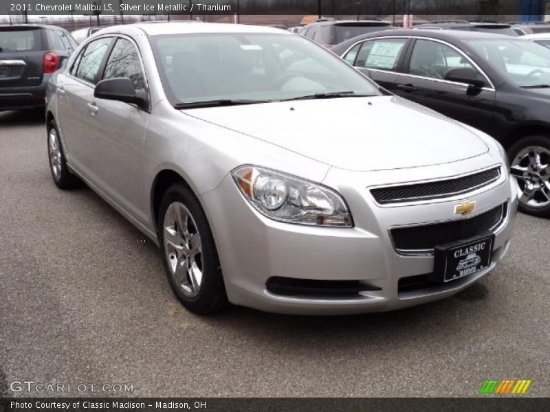 Silver Ice Metallic / Titanium 2011 Chevrolet Malibu LS