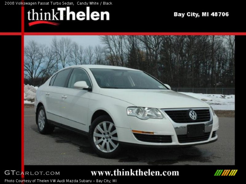 Candy White / Black 2008 Volkswagen Passat Turbo Sedan