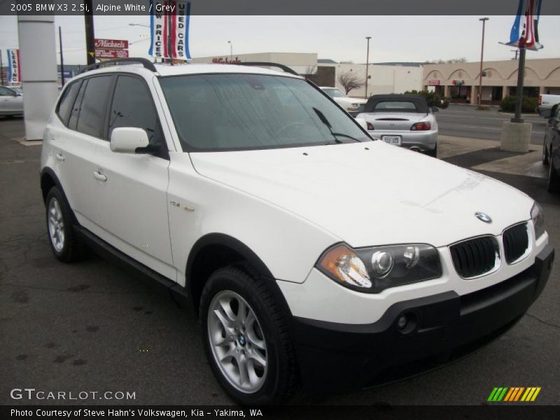 Alpine White / Grey 2005 BMW X3 2.5i