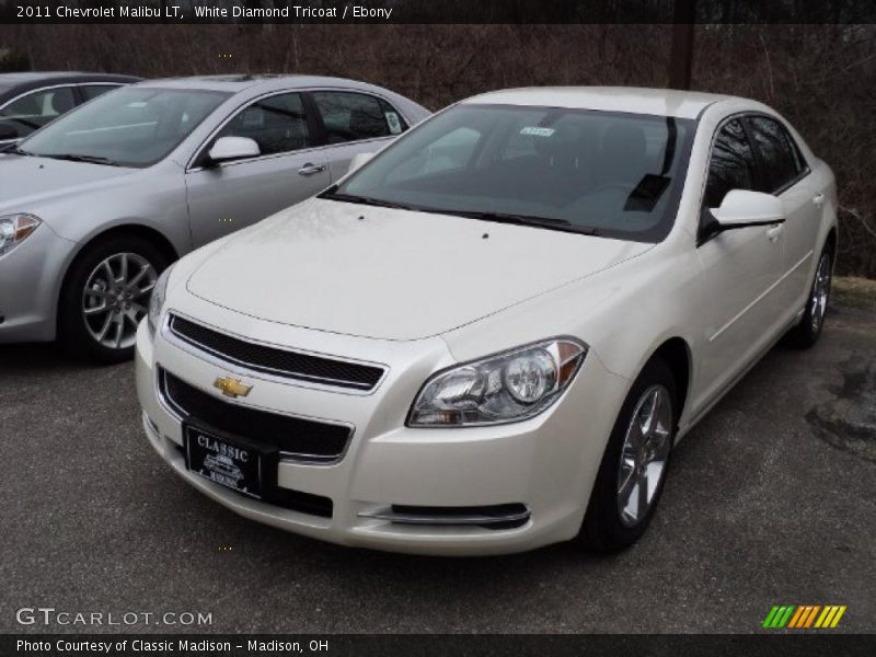 White Diamond Tricoat / Ebony 2011 Chevrolet Malibu LT