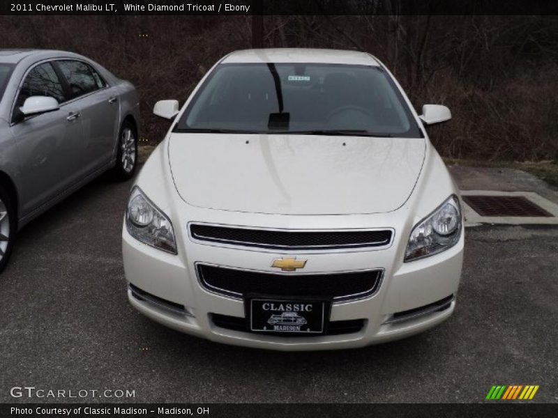 White Diamond Tricoat / Ebony 2011 Chevrolet Malibu LT