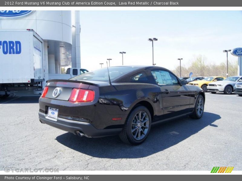 Lava Red Metallic / Charcoal Black 2012 Ford Mustang V6 Mustang Club of America Edition Coupe