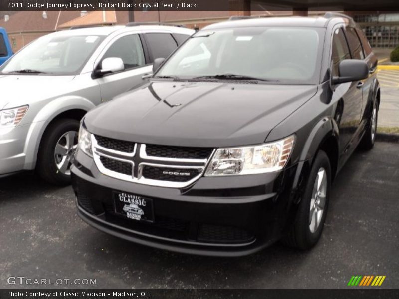 Brilliant Black Crystal Pearl / Black 2011 Dodge Journey Express