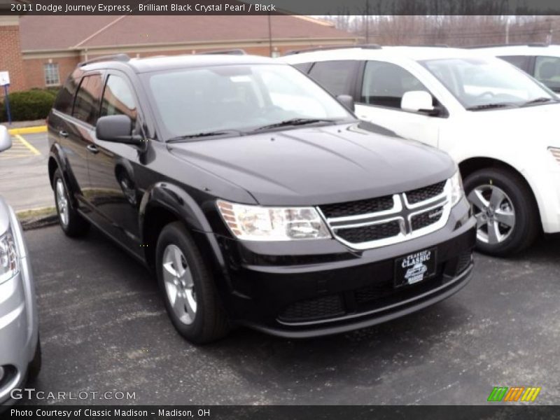 Brilliant Black Crystal Pearl / Black 2011 Dodge Journey Express
