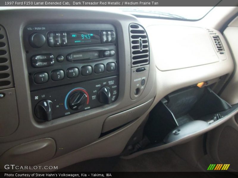 Dark Toreador Red Metallic / Medium Prairie Tan 1997 Ford F150 Lariat Extended Cab