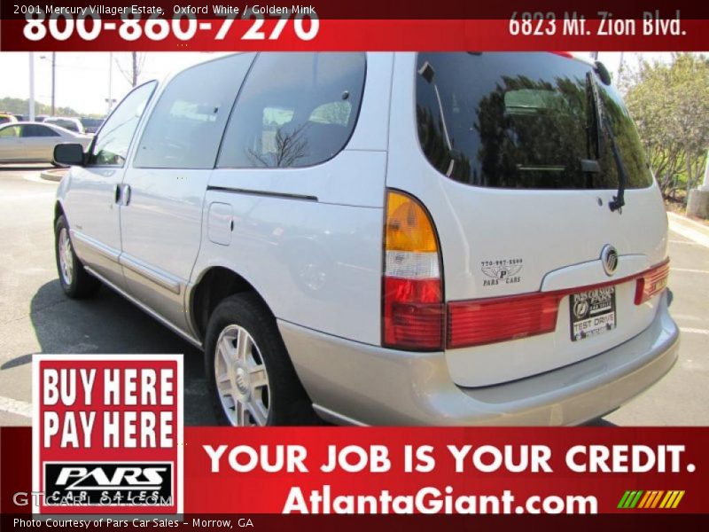 Oxford White / Golden Mink 2001 Mercury Villager Estate