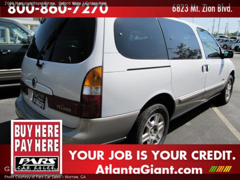 Oxford White / Golden Mink 2001 Mercury Villager Estate