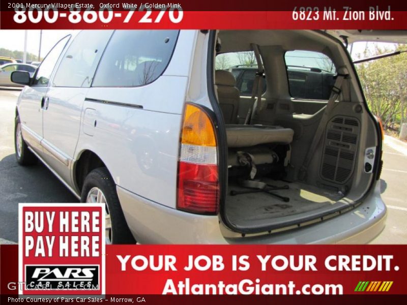 Oxford White / Golden Mink 2001 Mercury Villager Estate