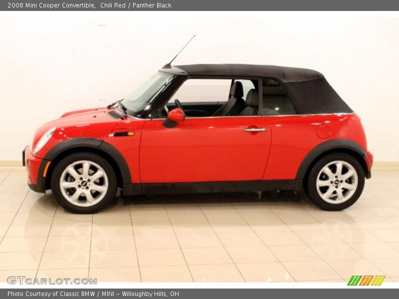 Chili Red / Panther Black 2008 Mini Cooper Convertible
