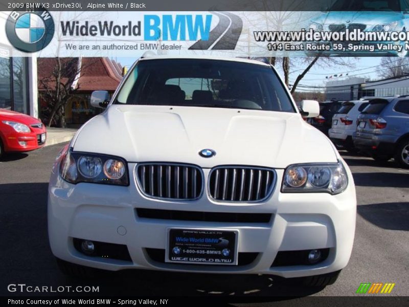 Alpine White / Black 2009 BMW X3 xDrive30i