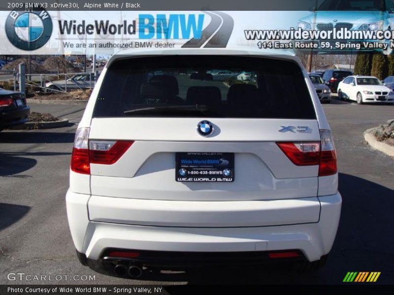Alpine White / Black 2009 BMW X3 xDrive30i