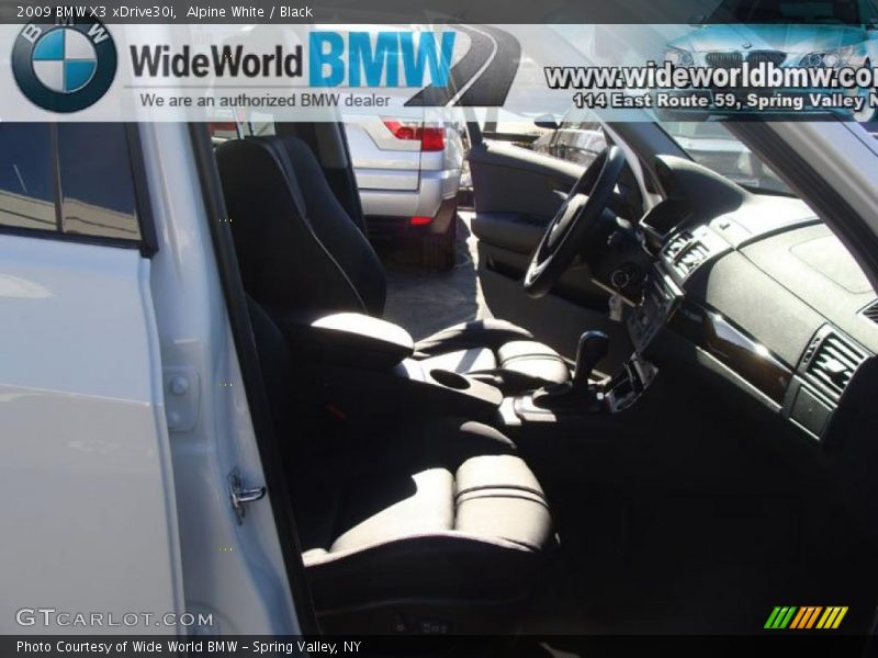 Alpine White / Black 2009 BMW X3 xDrive30i
