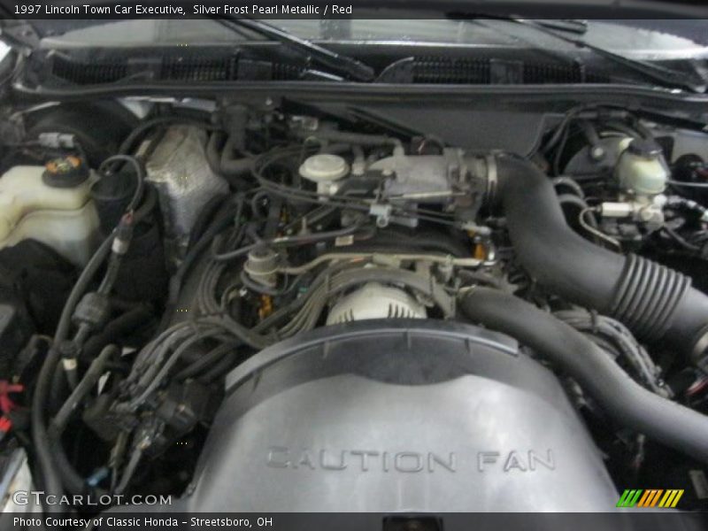 Silver Frost Pearl Metallic / Red 1997 Lincoln Town Car Executive