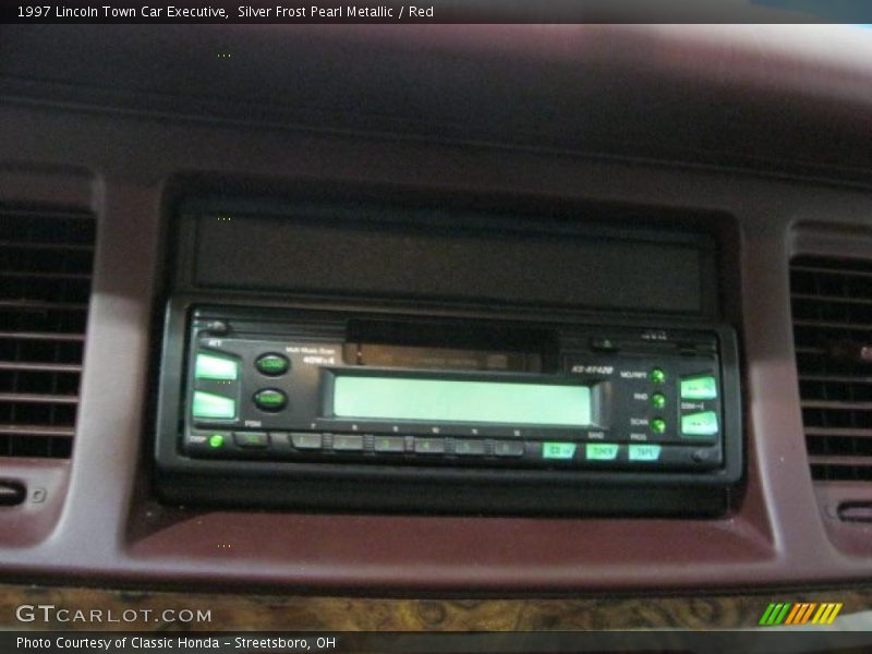 Silver Frost Pearl Metallic / Red 1997 Lincoln Town Car Executive