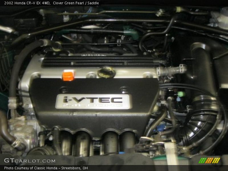 Clover Green Pearl / Saddle 2002 Honda CR-V EX 4WD