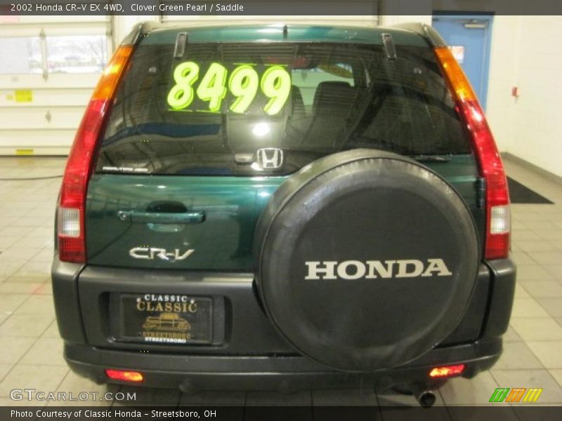 Clover Green Pearl / Saddle 2002 Honda CR-V EX 4WD