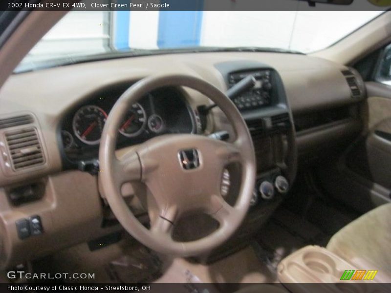 Clover Green Pearl / Saddle 2002 Honda CR-V EX 4WD