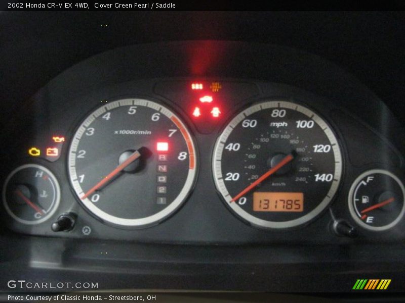Clover Green Pearl / Saddle 2002 Honda CR-V EX 4WD
