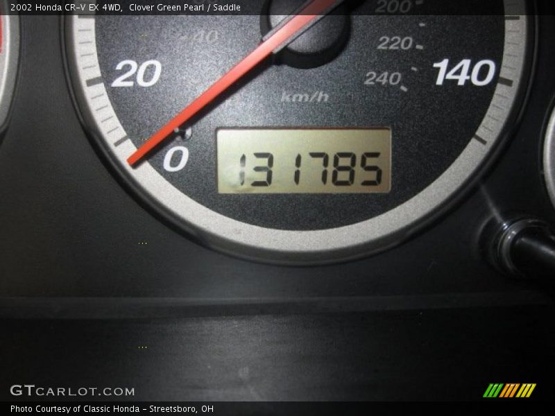 Clover Green Pearl / Saddle 2002 Honda CR-V EX 4WD