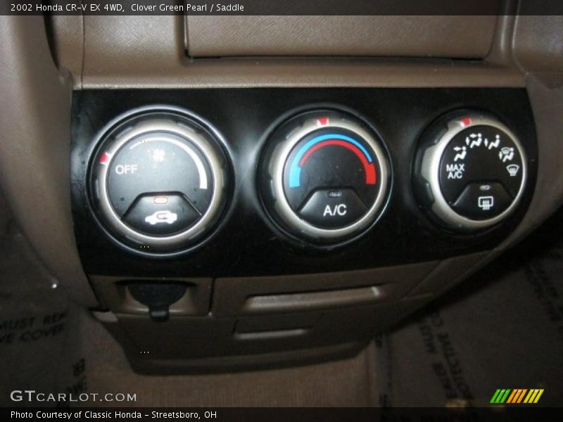 Clover Green Pearl / Saddle 2002 Honda CR-V EX 4WD