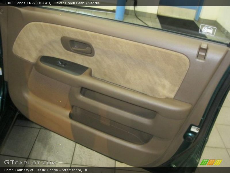 Clover Green Pearl / Saddle 2002 Honda CR-V EX 4WD