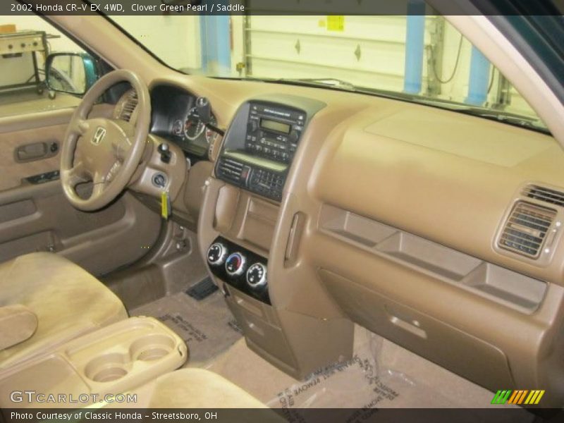 Clover Green Pearl / Saddle 2002 Honda CR-V EX 4WD