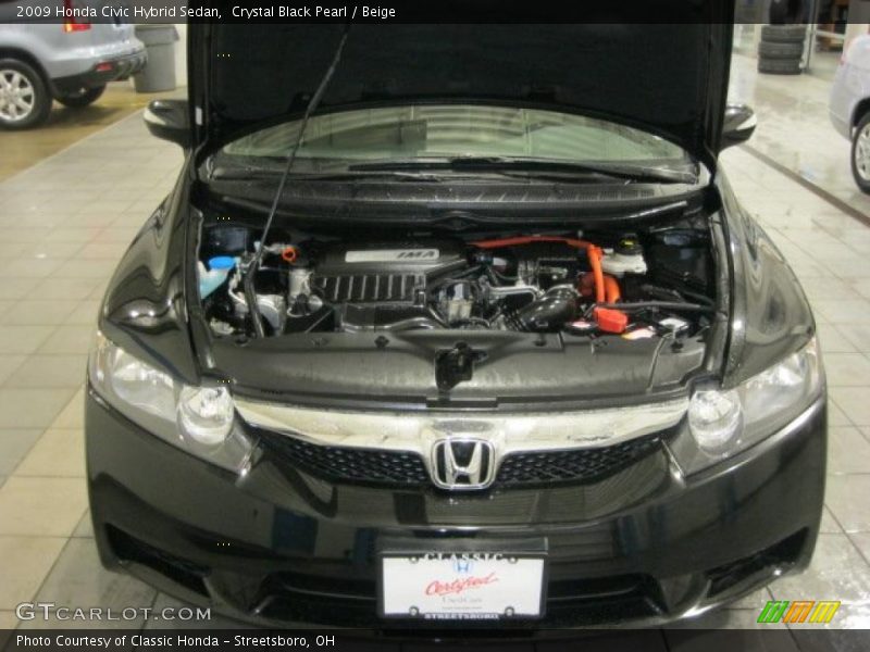 Crystal Black Pearl / Beige 2009 Honda Civic Hybrid Sedan