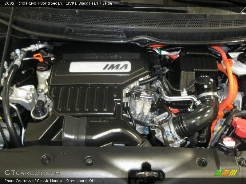 Crystal Black Pearl / Beige 2009 Honda Civic Hybrid Sedan