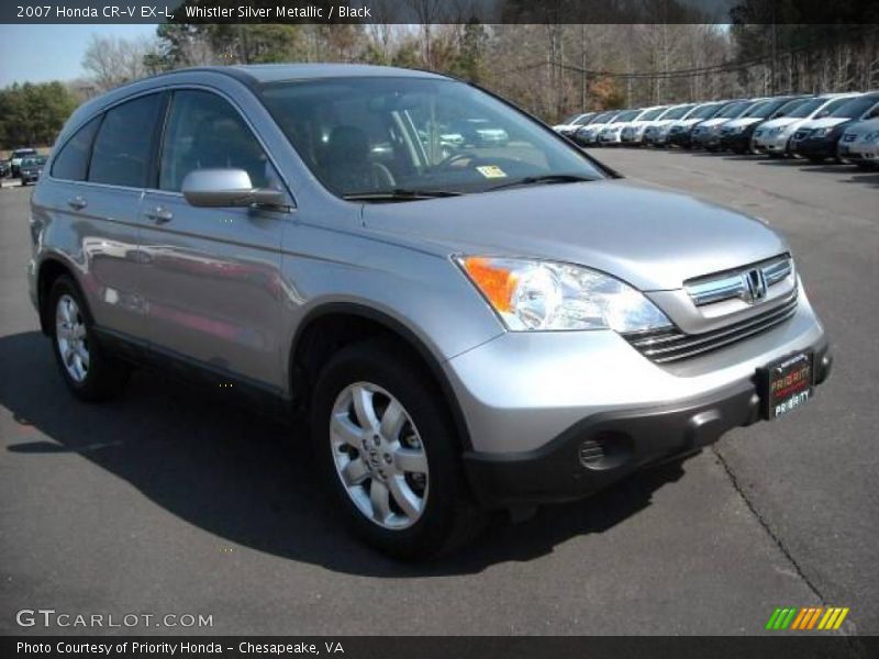 Whistler Silver Metallic / Black 2007 Honda CR-V EX-L