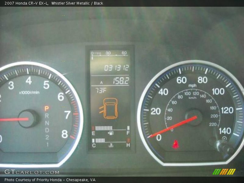 Whistler Silver Metallic / Black 2007 Honda CR-V EX-L
