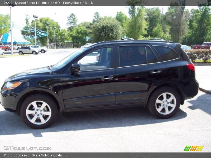Ebony Black / Black 2009 Hyundai Santa Fe Limited 4WD