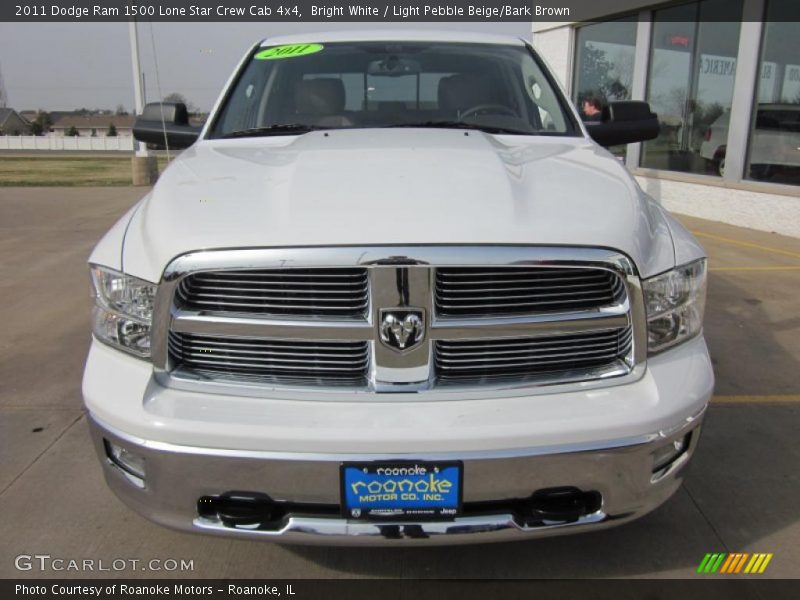 Bright White / Light Pebble Beige/Bark Brown 2011 Dodge Ram 1500 Lone Star Crew Cab 4x4