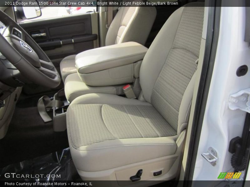 Bright White / Light Pebble Beige/Bark Brown 2011 Dodge Ram 1500 Lone Star Crew Cab 4x4