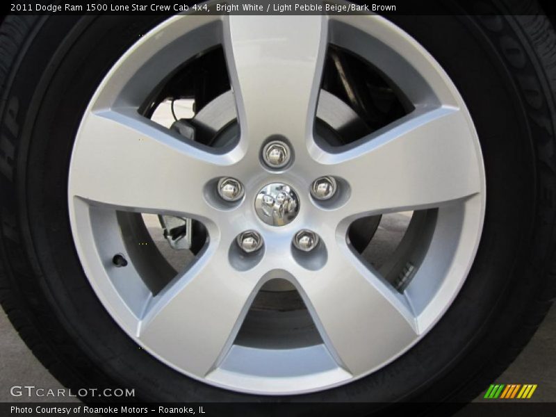 Bright White / Light Pebble Beige/Bark Brown 2011 Dodge Ram 1500 Lone Star Crew Cab 4x4