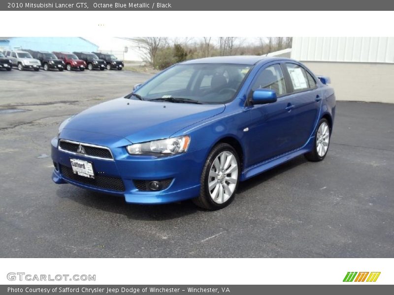 Octane Blue Metallic / Black 2010 Mitsubishi Lancer GTS