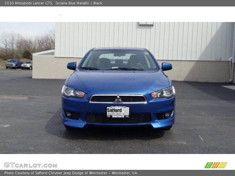 Octane Blue Metallic / Black 2010 Mitsubishi Lancer GTS
