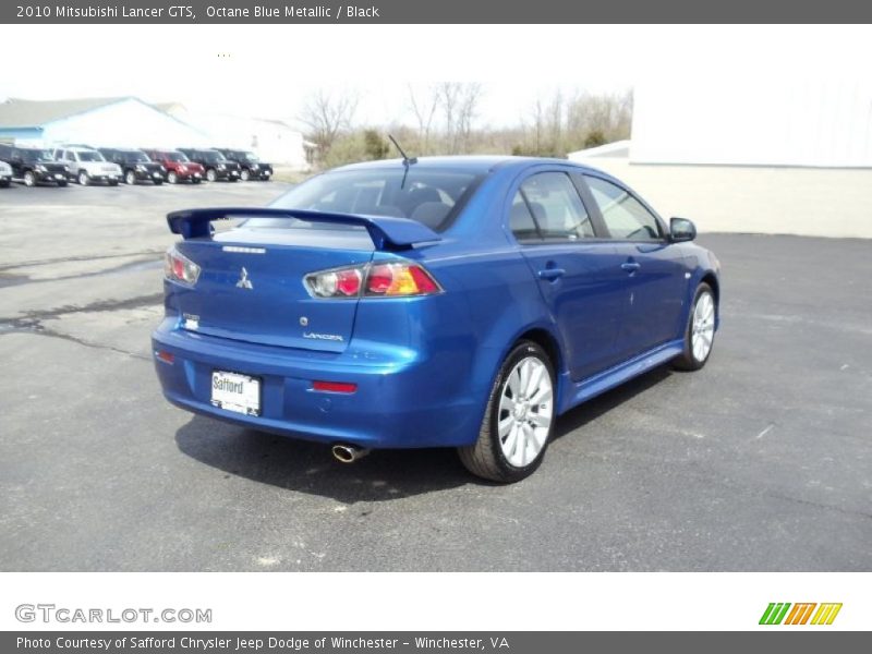 Octane Blue Metallic / Black 2010 Mitsubishi Lancer GTS
