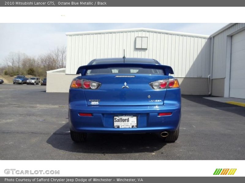 Octane Blue Metallic / Black 2010 Mitsubishi Lancer GTS