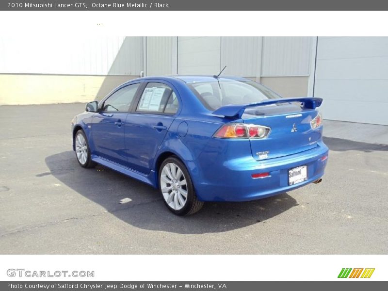 Octane Blue Metallic / Black 2010 Mitsubishi Lancer GTS