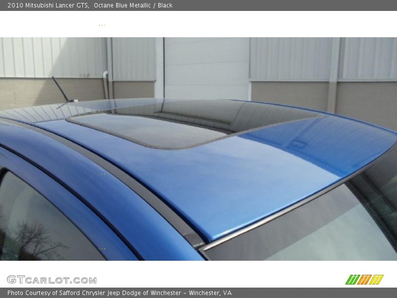 Octane Blue Metallic / Black 2010 Mitsubishi Lancer GTS