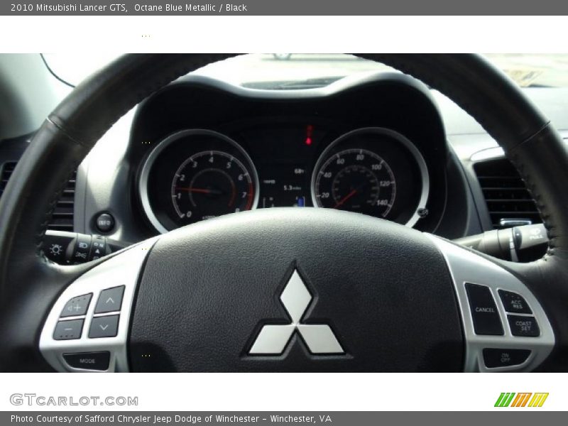 Octane Blue Metallic / Black 2010 Mitsubishi Lancer GTS