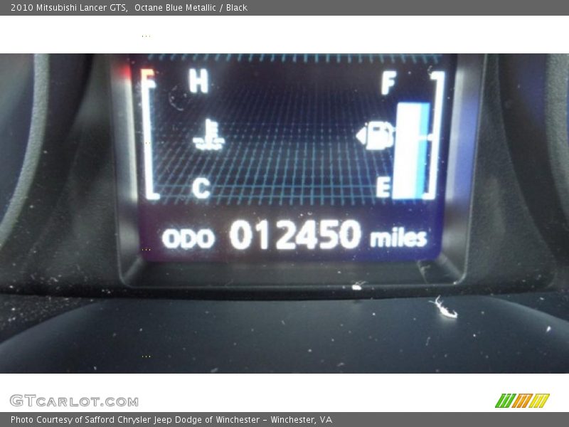 Octane Blue Metallic / Black 2010 Mitsubishi Lancer GTS