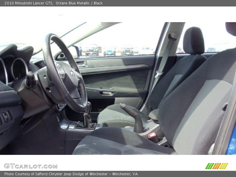 Octane Blue Metallic / Black 2010 Mitsubishi Lancer GTS