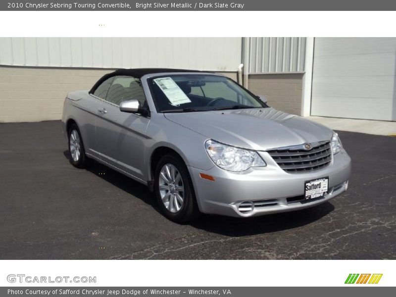 Bright Silver Metallic / Dark Slate Gray 2010 Chrysler Sebring Touring Convertible