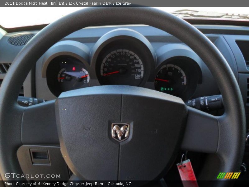 Brilliant Black Crystal Pearl / Dark Slate Gray 2011 Dodge Nitro Heat