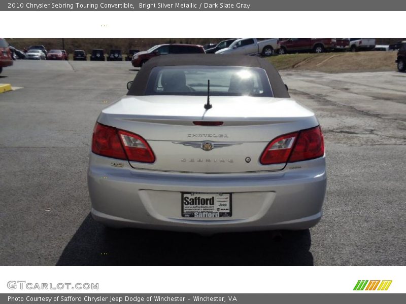 Bright Silver Metallic / Dark Slate Gray 2010 Chrysler Sebring Touring Convertible